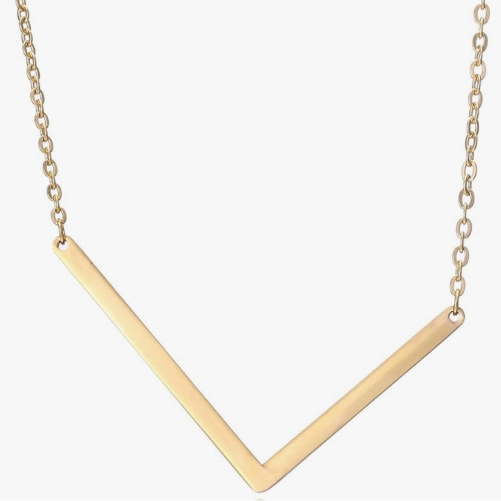 Rinhoo Large Sideways L Initial Necklace